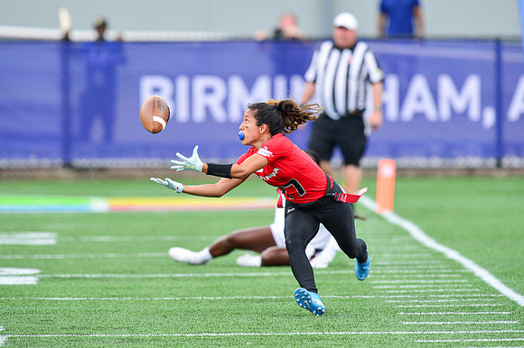 The World Games 2022: Flag Football: Panama and the USA compete in Women's Flag Football
